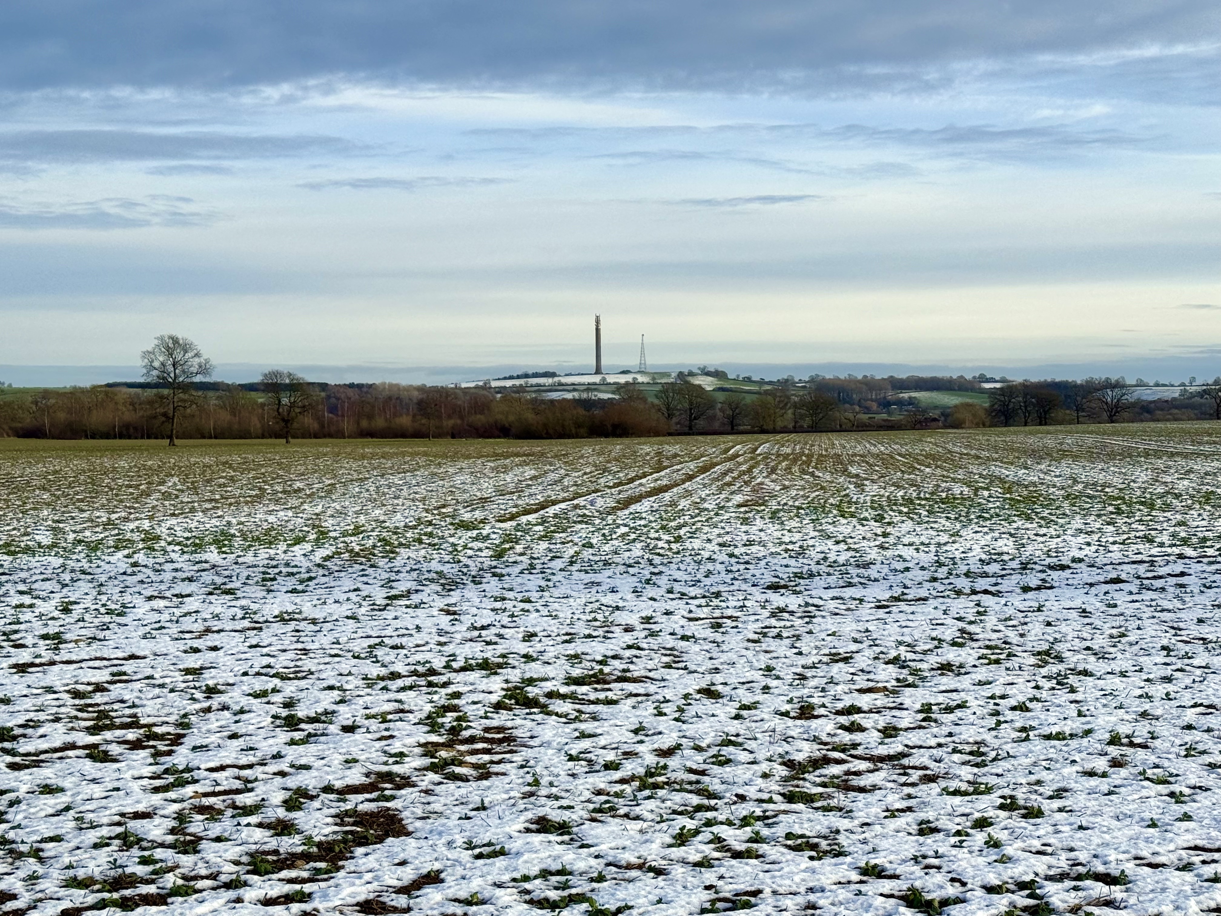 Frosty field off Welsh Road