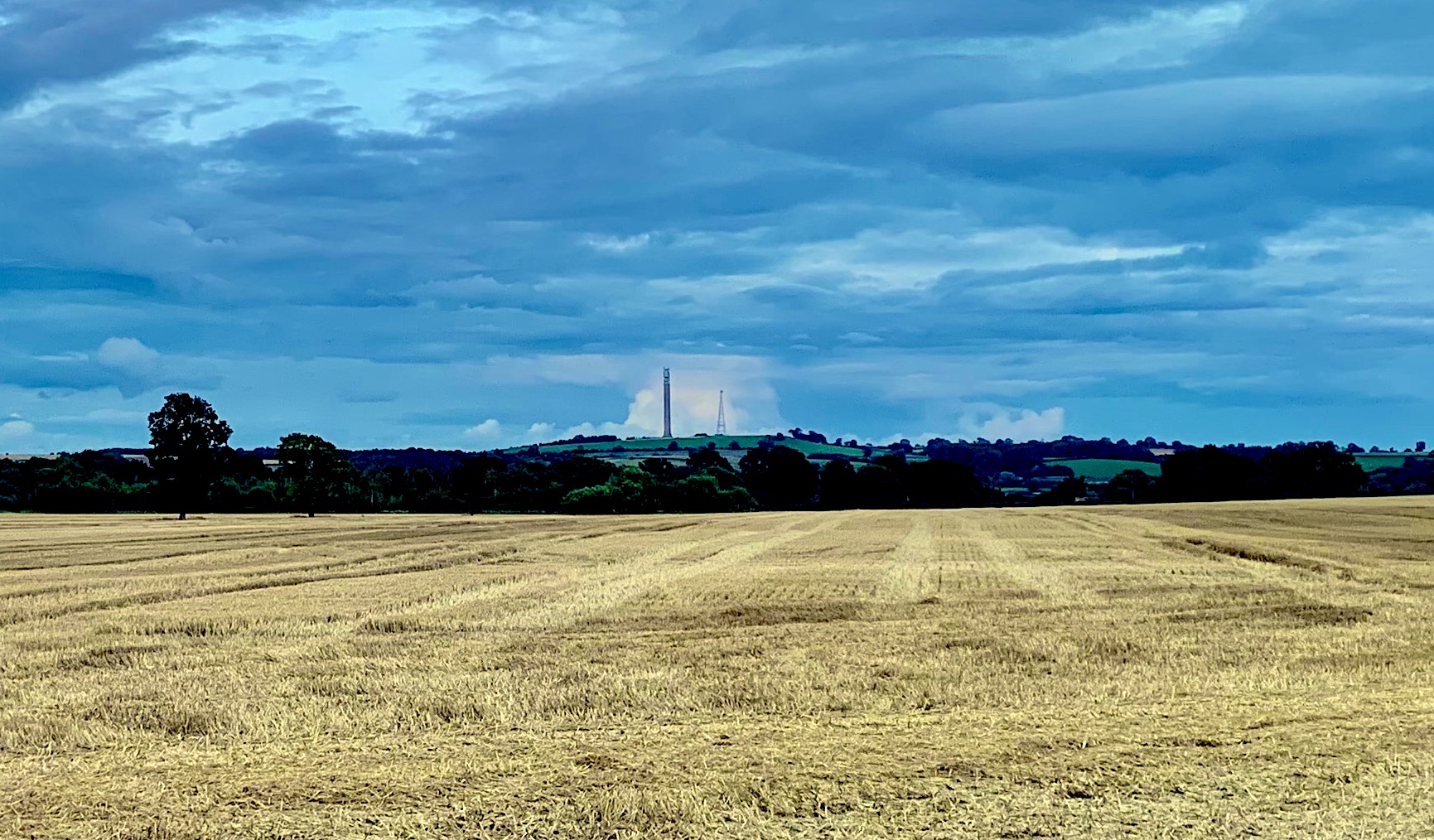 The field off Welsh Road after harvest