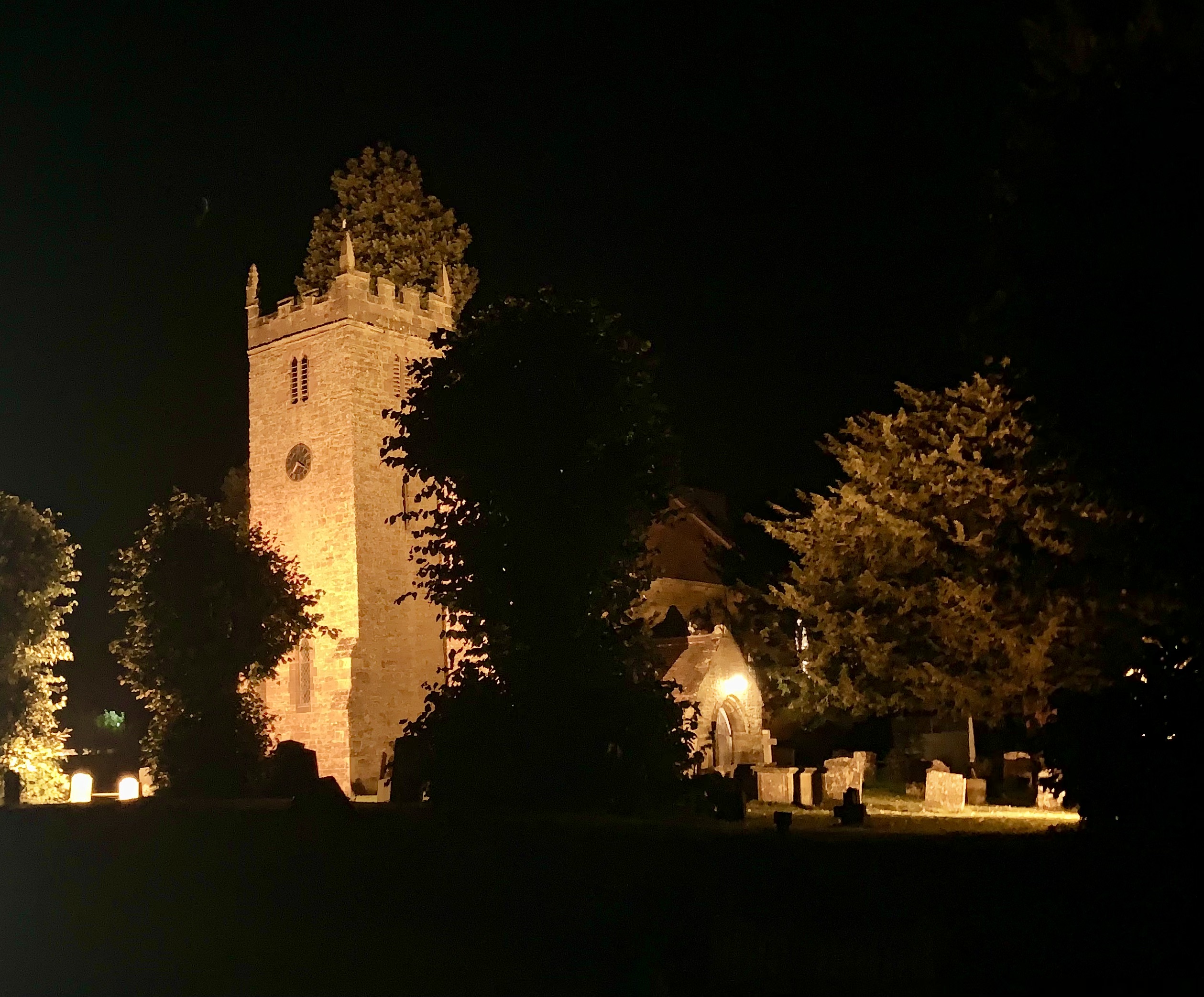 St Mary’s Church at night