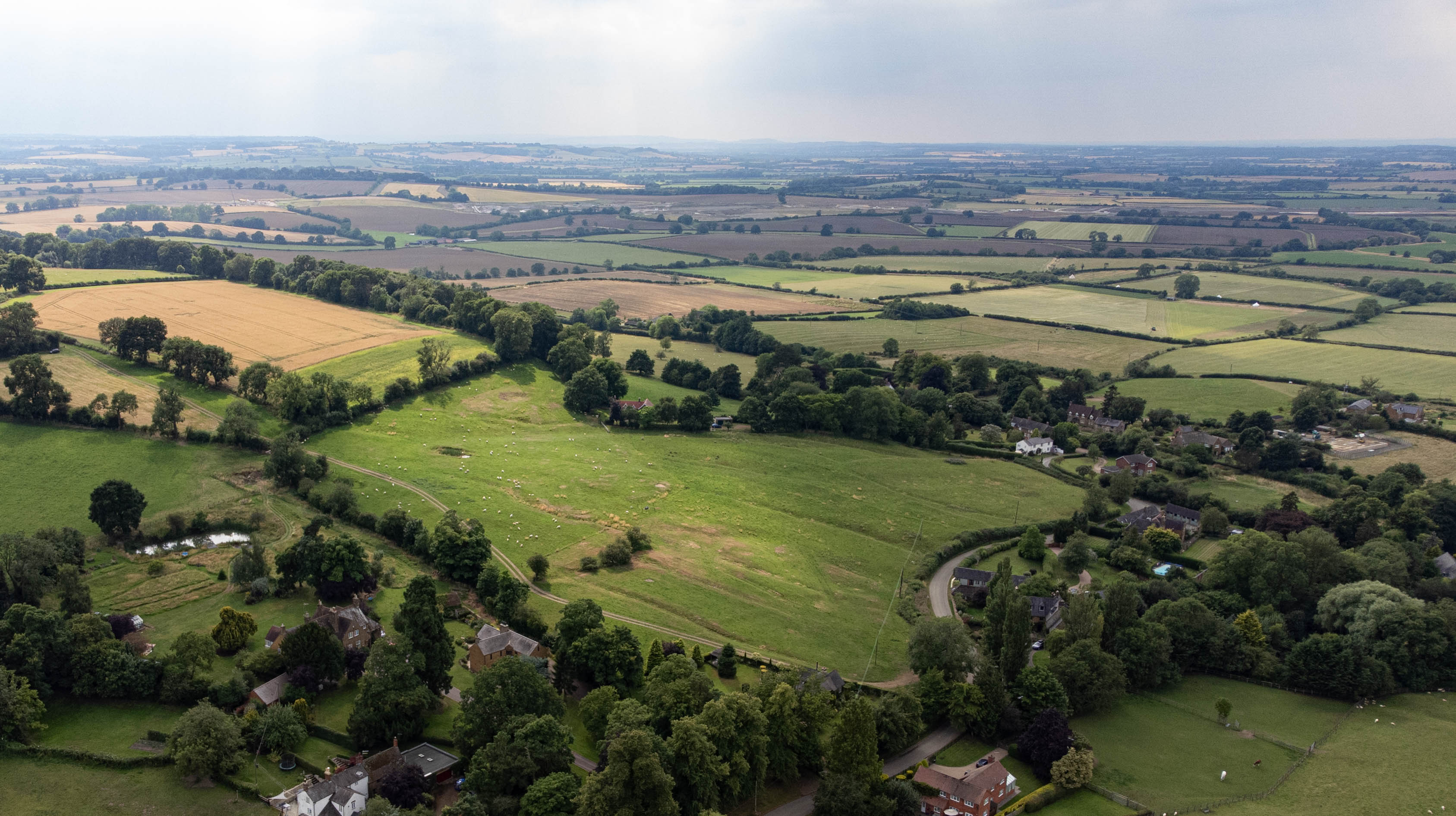 Looking over one of the SAM fields towards the West
